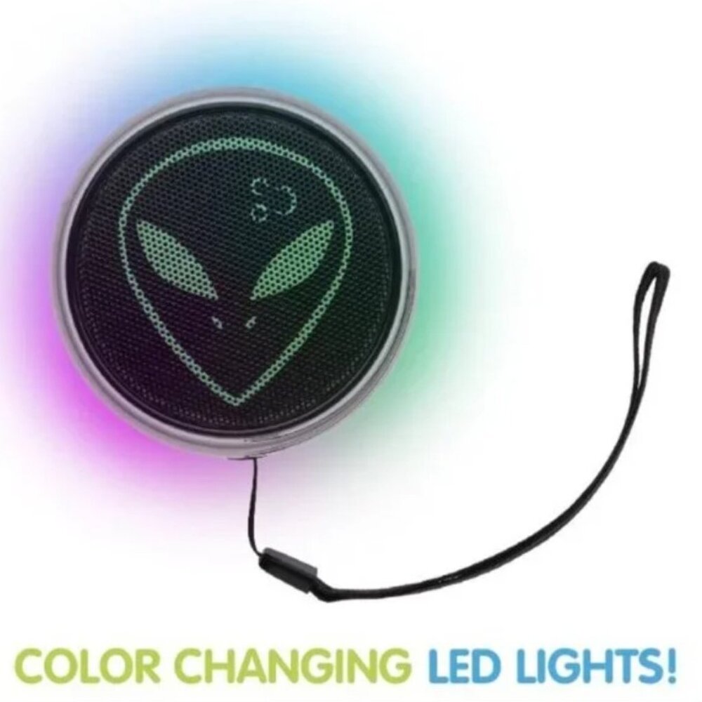 New Alien Bluetooth Portable Speaker LED Lights Rechargeable Battery - Recharges - Picture 7 of 9